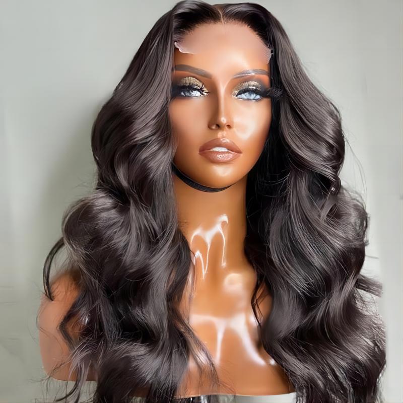 Glueless 4x4 HD Transparent Lace Closure Body Wave Wigs - Superlovehair